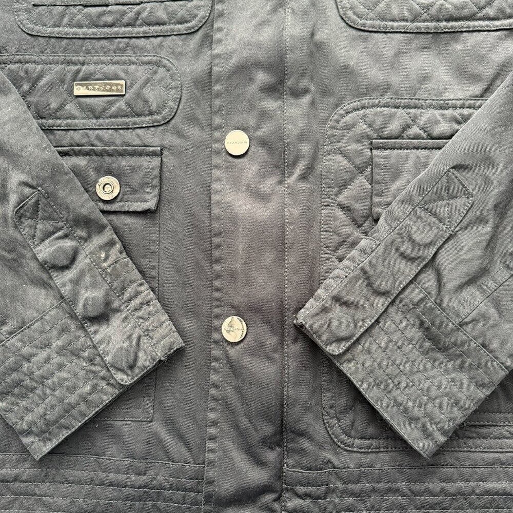 SEAN JOHN Quilted Hooded Field Jacket Black Large - Picture 9 of 15